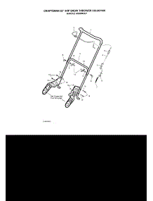 Handle Assembly parts for Craftsman Gas Snowblower 536881500 from AppliancePartsPros.com