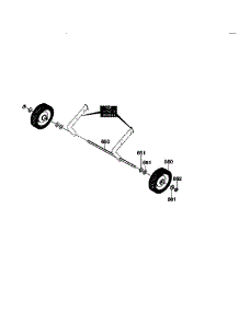 Wheel Assembly parts for Craftsman Electric Snowblower 536882090 from AppliancePartsPros.com