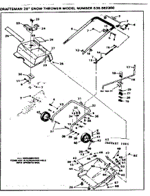 Main Frame parts for Craftsman Gas Snowblower 536882300 from AppliancePartsPros.com