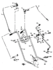 Handle Assembly parts for Craftsman Gas Snowblower 536882401 from AppliancePartsPros.com