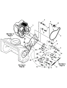 Engine And Drive parts for Craftsman Gas Snowblower 536884231 from AppliancePartsPros.com