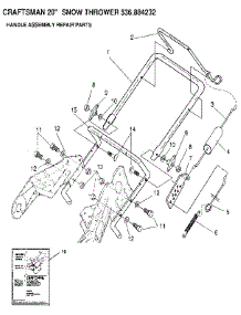 Handle Assembly parts for Craftsman Gas Snowblower 536884232 from AppliancePartsPros.com