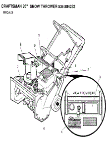 Decals parts for Craftsman Gas Snowblower 536884232 from AppliancePartsPros.com