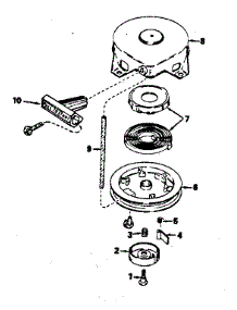 Rewind Starter parts for Craftsman Gas Snowblower 536884320 from AppliancePartsPros.com