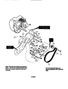 Engine / Drive Assembly parts for Craftsman Snow Blower 536884562 from AppliancePartsPros.com