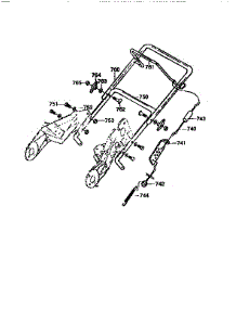 Handle Assembly parts for Craftsman Electric Snowblower 536884581 from AppliancePartsPros.com