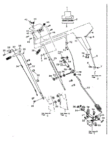 Handle Assembly parts for Craftsman Snow Blower 536884600 from AppliancePartsPros.com