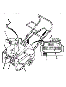 Decals parts for Craftsman Gas Snowblower 536884670 from AppliancePartsPros.com