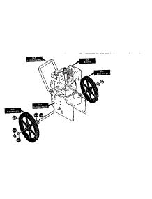 Wheels Assembly parts for Craftsman Gas Snowblower 536884790 from AppliancePartsPros.com