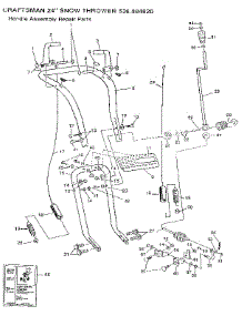 Handle Assembly parts for Craftsman Gas Snowblower 536884820 from AppliancePartsPros.com