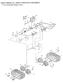 Track Assembly parts for Craftsman Gas Snowblower 536884820 from AppliancePartsPros.com