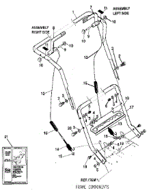 Handle Assembly parts for Craftsman Gas Snowblower 536884822 from AppliancePartsPros.com