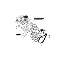 Engine / Drive Assembly parts for Craftsman Gas Snowblower 536885211 from AppliancePartsPros.com