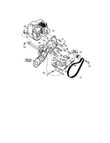 Engine Drive Assembly parts for Craftsman Gas Snowblower 536885212 from AppliancePartsPros.com