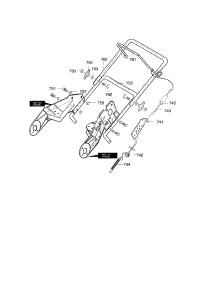 Handle Assembly parts for Craftsman Gas Snowblower 536885214 from AppliancePartsPros.com