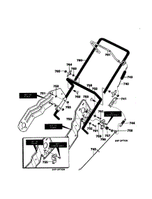 Handle parts for Craftsman Gas Snowblower 536885230 from AppliancePartsPros.com