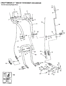 Handle Assembly parts for Craftsman Gas Snowblower 536885420 from AppliancePartsPros.com
