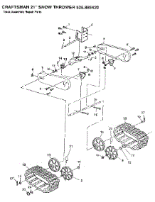 Track Assembly parts for Craftsman Gas Snowblower 536885420 from AppliancePartsPros.com