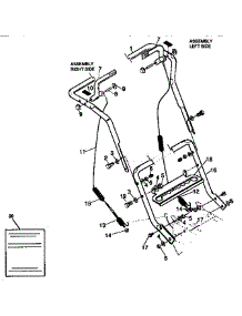 Handle Assembly parts for Craftsman Gas Snowblower 536885470 from AppliancePartsPros.com