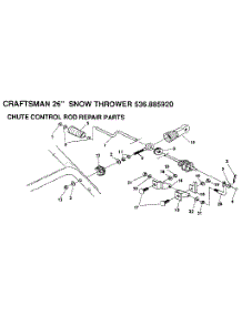 Chute Control Rod parts for Craftsman Gas Snowblower 536885920 from AppliancePartsPros.com