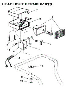 Headlight parts for Craftsman Gas Snowblower 536885920 from AppliancePartsPros.com