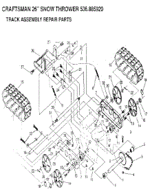 Track Assembly parts for Craftsman Gas Snowblower 536885920 from AppliancePartsPros.com