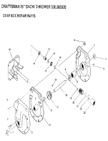 Gear Box parts for Craftsman Gas Snowblower 536885920 from AppliancePartsPros.com