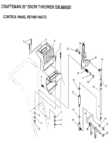 Control Panel parts for Craftsman Gas Snowblower 536885920 from AppliancePartsPros.com