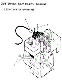 Electric Starter parts for Craftsman Gas Snowblower 536885920 from AppliancePartsPros.com