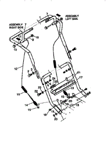 Handle Assembly parts for Craftsman Gas Snowblower 536886110 from AppliancePartsPros.com
