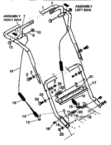Handle Assembly Repair parts for Craftsman Gas Snowblower 536886120 from AppliancePartsPros.com