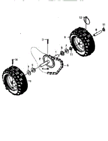 Wheel Assembly parts for Craftsman Gas Snowblower 536886121 from AppliancePartsPros.com