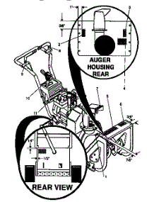 Decals parts for Craftsman Gas Snowblower 536886280 from AppliancePartsPros.com