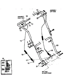 Handle Assembly Repair Parts parts for Craftsman Gas Snowblower 536886330 from AppliancePartsPros.com