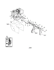 Engine And Belt parts for Craftsman Gas Snowblower 536886331 from AppliancePartsPros.com