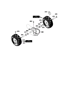 Wheel Assembly parts for Craftsman Gas Snowblower 536886440 from AppliancePartsPros.com