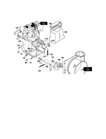 Frame Components parts for Craftsman Gas Snowblower 536886520 from AppliancePartsPros.com