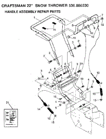 Handle Assembly parts for Craftsman Gas Snowblower 536886530 from AppliancePartsPros.com