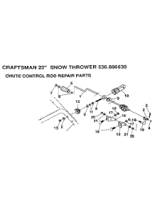 Chute Control Rod parts for Craftsman Gas Snowblower 536886530 from AppliancePartsPros.com