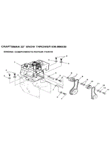 Engine Components parts for Craftsman Gas Snowblower 536886530 from AppliancePartsPros.com