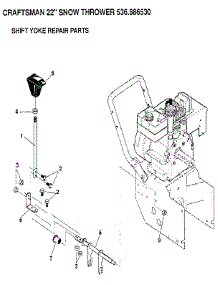 Shift Yoke parts for Craftsman Gas Snowblower 536886530 from AppliancePartsPros.com