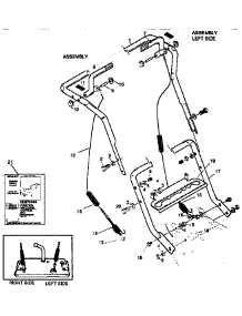 Handle Assembly Repair Parts parts for Craftsman Gas Snowblower 536886540 from AppliancePartsPros.com
