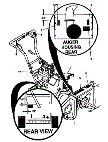 Decals parts for Sears Snow Blower 536886620 from AppliancePartsPros.com