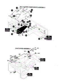 Belt Cover Components Assembly parts for Craftsman Electric Snowblower 536886760 from AppliancePartsPros.com