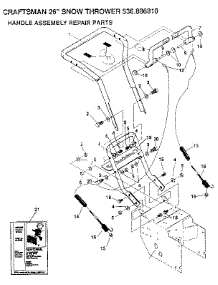 Handle Assembly parts for Craftsman Gas Snowblower 536886810 from AppliancePartsPros.com