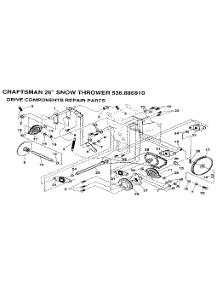 Drive Components parts for Craftsman Gas Snowblower 536886810 from AppliancePartsPros.com