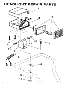 Headlight parts for Craftsman Gas Snowblower 536886810 from AppliancePartsPros.com