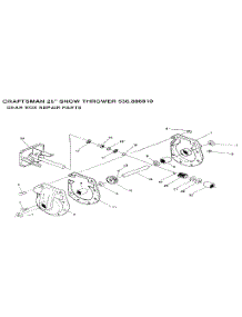 Gear Box parts for Craftsman Gas Snowblower 536886810 from AppliancePartsPros.com