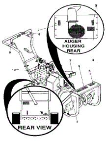 Decals parts for Craftsman Gas Snowblower 536886811 from AppliancePartsPros.com