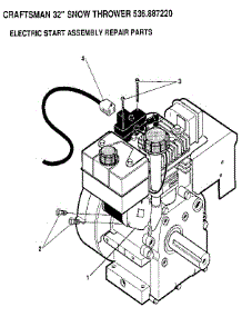 Electric Start Assembly Repair parts for Craftsman Gas Snowblower 536887220 from AppliancePartsPros.com